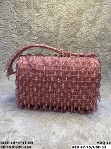 Embrague étnico hecho a mano de diseñador para mujer, bolso de noche festivo y de boda hecho a mano de lujo con elegante patrón de piedra - Product Image 3