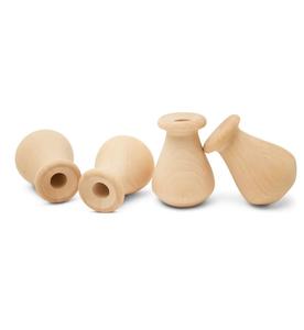 Petit Vase à Bourgeons en Bois Lot de 5 Vases Décoratifs à Vase Unique pour la Décoration Intérieure Mini Ornement Inachevé - Product Image 2