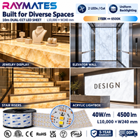 RAYMATES Lembar LED Putih Tipis 24V Baru yang Dapat Disesuaikan 2700-6500K Panel LED Fleksibel yang Dapat Dipotong Lampu Latar untuk Pencahayaan Arsitektur Kustom