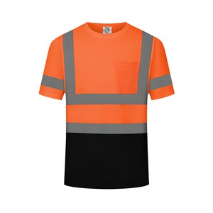 Chemise polo de travail à manches courtes haute visibilité en gros personnalisée, bande réfléchissante, vêtements de travail pour la construction, l'ingénierie, la logistique - Product Image 4