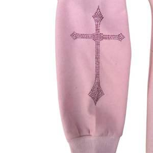 Veste à capuche zippée en strass rose pour bébé personnalisée OEM Cute Glitter Jacket pour les femmes, tendance et confortable - Product Image 3