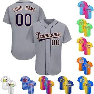 Uniformes de Equipo Sublimados Personalizados, Jersey de Béisbol, Conjuntos de Baloncesto, Secado Rápido, Reversible, Camiseta con Cuello en V y Botones - Product Image 3