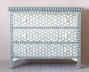 Elegante mesa de consola moderna con incrustaciones de hueso hecha a mano y ajustable para muebles de hogar o Hotel Decoración única de bajo costo - Product Image 1