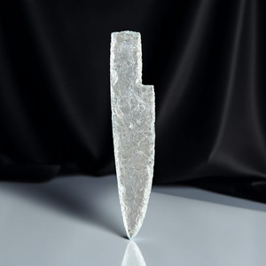 Couteau en cristal de quartz clair avec manche en bois sculpté à la main Poignard spirituel Athame pour les rituels de guérison - Product Image 3