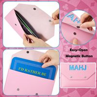 Rosa Leder Mahjong-Karten-Clutch-Halter Tasche für Karten Mahjong-Zubehör Schutzhülle mit Sicherheitsverschluss Ideales Geschenk