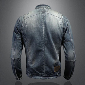 Último diseño elegante chaqueta de mezclilla de los hombres de moda 100% algodón de alta calidad precio al por mayor chaquetas de mezclilla - Product Image 2