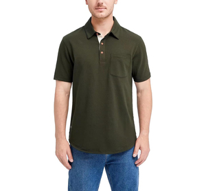 Prix d'usine en gros Chemises polo pour hommes de haute qualité 100% coton Impression personnalisée Design doux respirant court brodé - Product Image 3