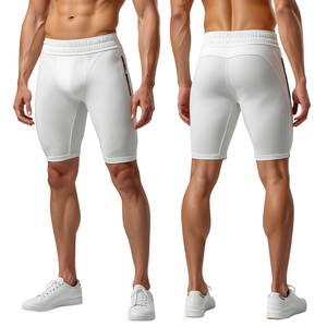Pantalones Cortos Deportivos Blancos para Hombre, Premium, Ligeros, para Gimnasio, Fitness y Deportes, Disponibles en Stock - Product Image 1