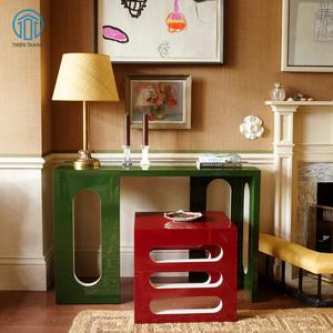 Mesa Auxiliar de Lujo Color Borgoña, Mesa de Centro Moderna, OEM ODM Disponible, Muebles al por Mayor para Sala de Estar de Hotel - Product Image 4