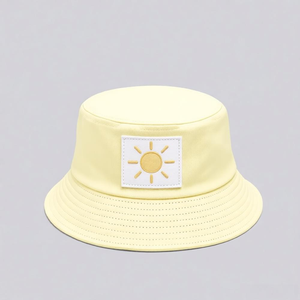 Fashion Wholesale woven patch Logo Women Men Canvas Fisherman Beach Sun Cap Designer Reversible Custom Bucket Hats - Product Image 1