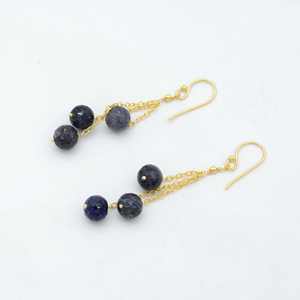 Boucles d'oreilles Boho Chic en acier inoxydable plaqué or 18 carats, mignon cadeau de mariage pour les femmes, principalement en diamant, perle et pierre précieuse - Product Image 3