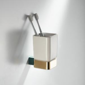 Porte-manteau mural en laiton vert et or de luxe, porte-serviettes de salle de bain, porte-manteau simple, accessoires de salle de bain - Product Image 3