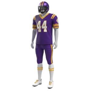 Uniforme de Fútbol Americano para Equipos, Conjunto Completo de Jersey, Pantalones Cortos, 100% Poliéster, Ligero, Transpirable, de Secado Rápido - Product Image 1