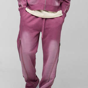 Conjunto Deportivo Vintage Personalizado con Cremallera, Chándal Lavado al Ácido, Sudadera con Capucha y Pantalones Deportivos de Pierna Recta y Acampanados para Hombre - Product Image 6