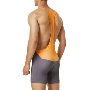 Combinaison de lutte professionnelle de haute qualité en spandex/polyester avec bretelles réglables pour un entraînement confortable - Meilleure vente - Product Image 3
