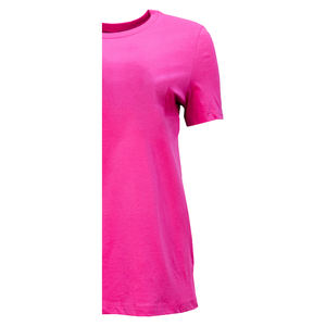 Nouveau T-shirt personnalisé pour femme, col rond, manches courtes, uni, anti-rides, en polaire écologique, respirant, couleur rose - Product Image 5