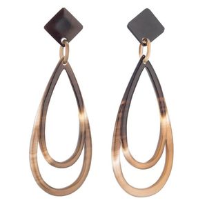 Boucles d'oreilles en corne naturelle organique Bijoux légers - Product Image 3