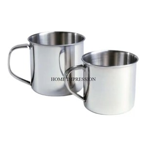 Vasos de Metal de acero inoxidable Tazas de café para el hogar y el hotel Taza de té y café expreso Regalo de última llegada para beber Color plateado - Product Image 6