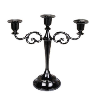 Nouveau design Candélabre en or noir Vente à chaud Candélabres décoratifs à 3 bras Bougeoirs Bougeoirs pour la décoration de Noël - Product Image 1