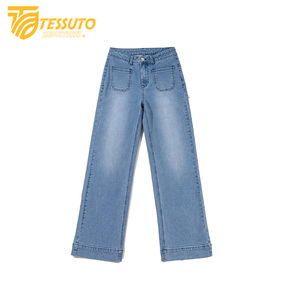 Pantalon cargo taille haute pour femme Jeans en denim taille haute élégants - Product Image 6