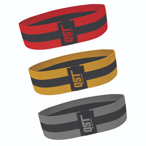 Ensemble de bandes de résistance en polyester, bandes en boucle légères, moyennes et lourdes pour l'entraînement de force, le yoga et le Pilates, portables et confortables - Product Image 3