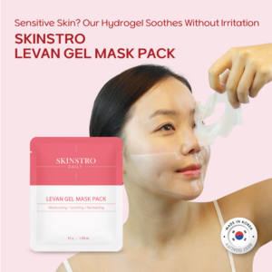 Masque facial en hydrogel coréen SKINSTRO, lot de 4 pièces, avec un léger parfum floral, pour une peau hydratée, lisse et éclatante - Product Image 2