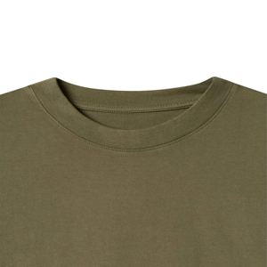 Vêtements de rue personnalisés T-shirts pour hommes en coton vierge surdimensionné à coupe ajustée de haute qualité pour l'impression et le confort quotidien élégant - Product Image 4