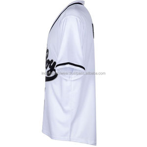 INDEX SPORTSWEAR Camiseta de Béisbol Personalizada con Logotipo Bad Boy, Blanca, Manga Corta, Unisex, para Adultos, Absorbe la Humedad, para Todas las Temporadas, con Botones al Frente - Product Image 3
