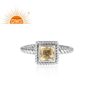 แหวนซิทรีนอัญมณีซิทรินธรรมชาติทำจากเงินสเตอร์ลิงเครื่องประดับแบบปรับได้สำหรับเป็นของขวัญสำหรับผู้หญิง - Product Image 3