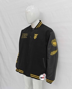 Premium Quality Wool Body Leather Sleeves Embroidery Logo Letterman Jackets Streetwear Varsity Jacket for Mens Vintage Cotton - Product Image 3