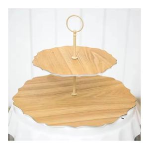 Private Label High Quality Clear Decorative <b>Cake</b> Bamboo Wooden <b>3</b> <b>Tiered</b> <b>Cake</b> Holder for Wedding Tea Party - Product Image 6
