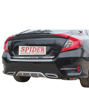 Aileron de coffre arrière en FRP Honda Civic 2016-2021 - Kit carrosserie Aileron de décoration pour Honda Civic 10ème génération FC5 berline 2016-2021 - Product Image 1