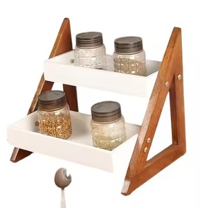 Armoire à épices en bois noir attrayant pour la cuisine et la maison Organisateur élégant pour le stockage et l'organisation de la cuisine - Product Image 5