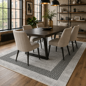 Tapis traditionnel lavable Rug Weavers RW7052 Yazd Grey, chenille lavable, 10 tailles, vente en gros, dropshipping - Product Image 4
