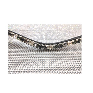 Banda de cejas personalizable de cuero de cristal de 8mm de alta calidad, accesorio de montar de diseñador cómodo, verde oscuro, negro, marrón, frotar de cuero - Product Image 1