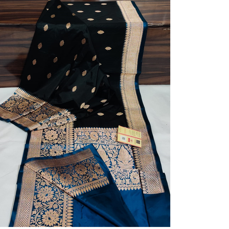Custom Made Faux Fur Brocade Sarees