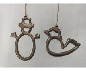 Juego de 2 Adornos Navideños de Metal Vintage para Colgar, Decoración Navideña a Precio Económico - Product Image 5