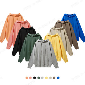 Venta al por mayor personalizado impreso 380gsm peso pesado francés Terry algodón Sudadera con capucha de los hombres sudadera de gran tamaño con hombros caídos sudaderas con capucha - Product Image 1