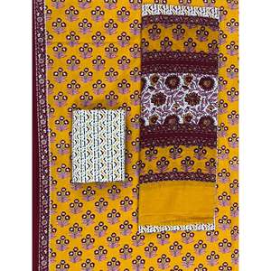 Dupatta de Mulmul sin coser, estampada con bloques Shekhawati, traje tradicional chino - Product Image 1