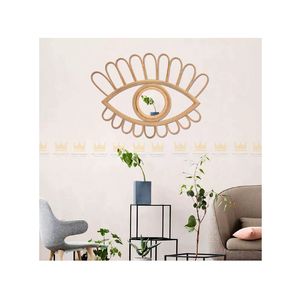 Espejo de decoración de gran venta, espejo de pared redondo en forma de flor de ratán, espejo de maquillaje colgante redondo Retro, pared en Vietnam - Product Image 4