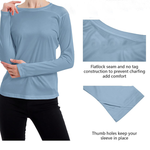 Producto popular Slim-Fit Rash Guard Camisetas Protección de la piel para uso al aire libre Mangas largas Rash Guard para mujeres - Product Image 5