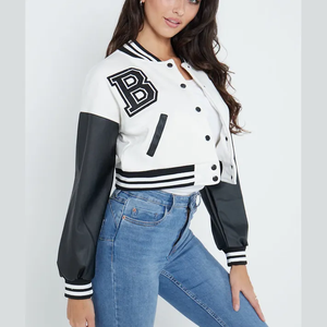 MOVA TEXTILES Vente en gros de vestes universitaires pour femmes Nouveau manteau de baseball et blouson bombardier avant-gardiste Vêtements de mode pour femmes - Product Image 1