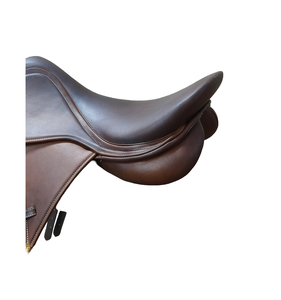 Sillín de salto Marrón y Amarillo De cuero acolchado de primera calidad hecho a mano de alta calidad para carreras de caballos, sillín de caballo de salto, fabricante indio - Product Image 3