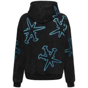 Venta al por mayor personalizado hombres sudaderas con capucha de diamantes de imitación DTG DTF sublimación impresión Streetwear sudadera polar OEM - Product Image 2