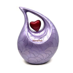 Hecho a mano tamaño adulto grande lágrima gota corazón urnas esmalte cremación cenizas conmemorativas entierro urna Metal decorativo urna funeraria precio bajo - Product Image 5