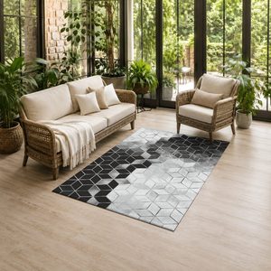 <b>RUGS</b> DEPOT LXDP-0597 Wholesale <b>Charcoal</b> <b>Grey</b> Designer Pattern Digital Printed Machine Washable Chenille Area <b>Rug</b> Non Slip - Product Image 6