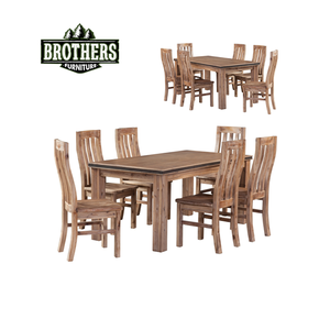 Table à manger en bois massif chêne/pin/acacia Meubles de salle à manger en bois du fournisseur du Vietnam Prix compétitif - Product Image 3