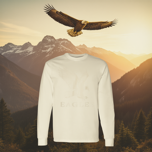 Camiseta de Manga Larga Estilo Vintage con Diseño de Águila en Vuelo para Entusiastas de las Aves, Camisetas Promocionales - Product Image 3