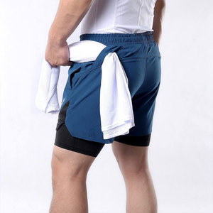 Shorts athlétiques à séchage rapide de qualité supérieure pour hommes vente en gros de shorts de performance respirants et évacuant la transpiration pour les séances de gym quotidiennes - Product Image 5