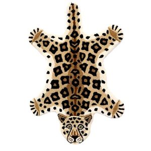 Luxury Decorative Rug Hand Tufted Woolen Leopard Shape Indoor Outdoor Rug Home Decor Best Price on India Arts Palace GRUG-11 - Product Image 1